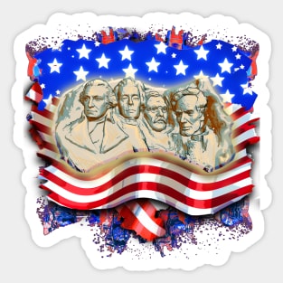 Monumental Freedom: Mount Rushmore & the Flag Sticker